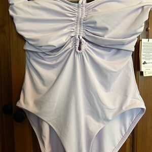 Calia underwood Lavender Ruched cutout  Swimsuit